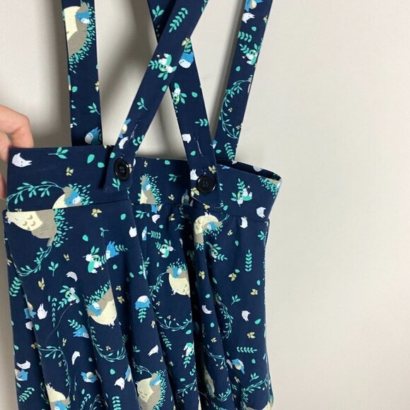 Hot Topic My Neighbor Tortoro Suspender Skirt Womens Small Blue NWT - Picture 10 of 11